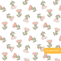 White Garden Floral Seamless Pattern