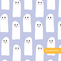 Lavender Ghost Besties Seamless Pattern
