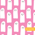 Pink Ghost Besties Seamless Pattern
