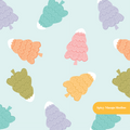 Blue Gummy Trees Seamless Pattern – Digital Download