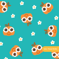 Teal Groovy Pumpkin Seamless Pattern