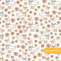 Cream Goosey Seamless Pattern