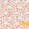 Pink Goosey Seamless Pattern
