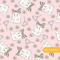 Pink Hello Boo Seamless Pattern
