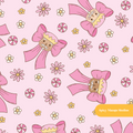 Pink Holiday Bow Seamless Pattern