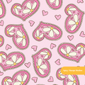 Pink Hello Daisy Love Seamless Pattern
