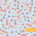 Periwinkle Hey Boo Halloween Seamless Pattern