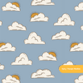 Blue High Noon Seamless Pattern – Western Party & Rodeo Digital Download
