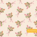 Tan Hello Holly Seamless Pattern – Christmas & Holiday Décor Digital Download