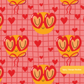 Red Happy Love Seamless Pattern