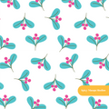 Teal Holly Seamless Pattern – Christmas & Holiday Décor Digital Download