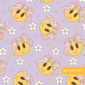 Lilac Happy Bows Seamless Pattern