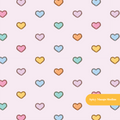 Lavender Heart Polka Dot Seamless Pattern