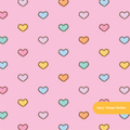 Pink Heart Polka Dot Seamless Pattern