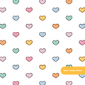 White Heart Polka Dot Seamless Pattern