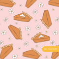 Pink Hey Pumpkin Pie Seamless Pattern
