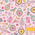 Pink Happy Love Valentine Seamless Pattern