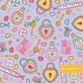 Purple Happy Love Valentine Seamless Pattern