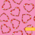 Pink Heart Rings Seamless Pattern