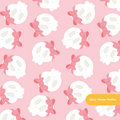 Pink Happy Bow skeleton Seamless Pattern