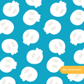 Electric Blue Blue Happy Skeleton Seamless Pattern