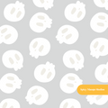 Light Gray Happy Skeleton Seamless Pattern