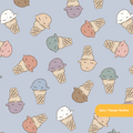 Slate Ice Cream Medley Seamless Pattern – Digital Download
