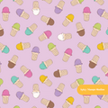 Lilac Ice Cream Shop Seamless Pattern – Digital Download