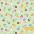Mint Chip Ice Cream Shop Seamless Pattern – Digital Download