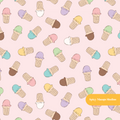 Pink Ice Cream Shop Seamless Pattern – Digital Download