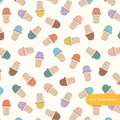 Vanilla Ice Cream Shop Seamless Pattern – Digital Download