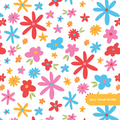 White Jen Jen Floral Seamless Pattern