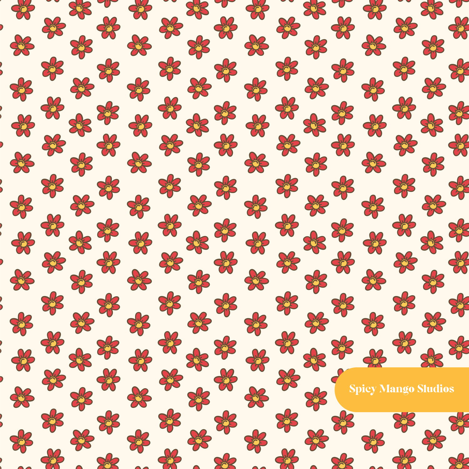 Neutral Jolene Ditsy Floral Seamless Pattern