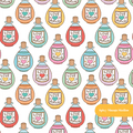 White Love Potion Seamless Pattern
