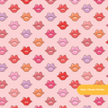 Pink Lip Smacker Seamless Pattern – Girls Party & Beauty Theme Digital Download
