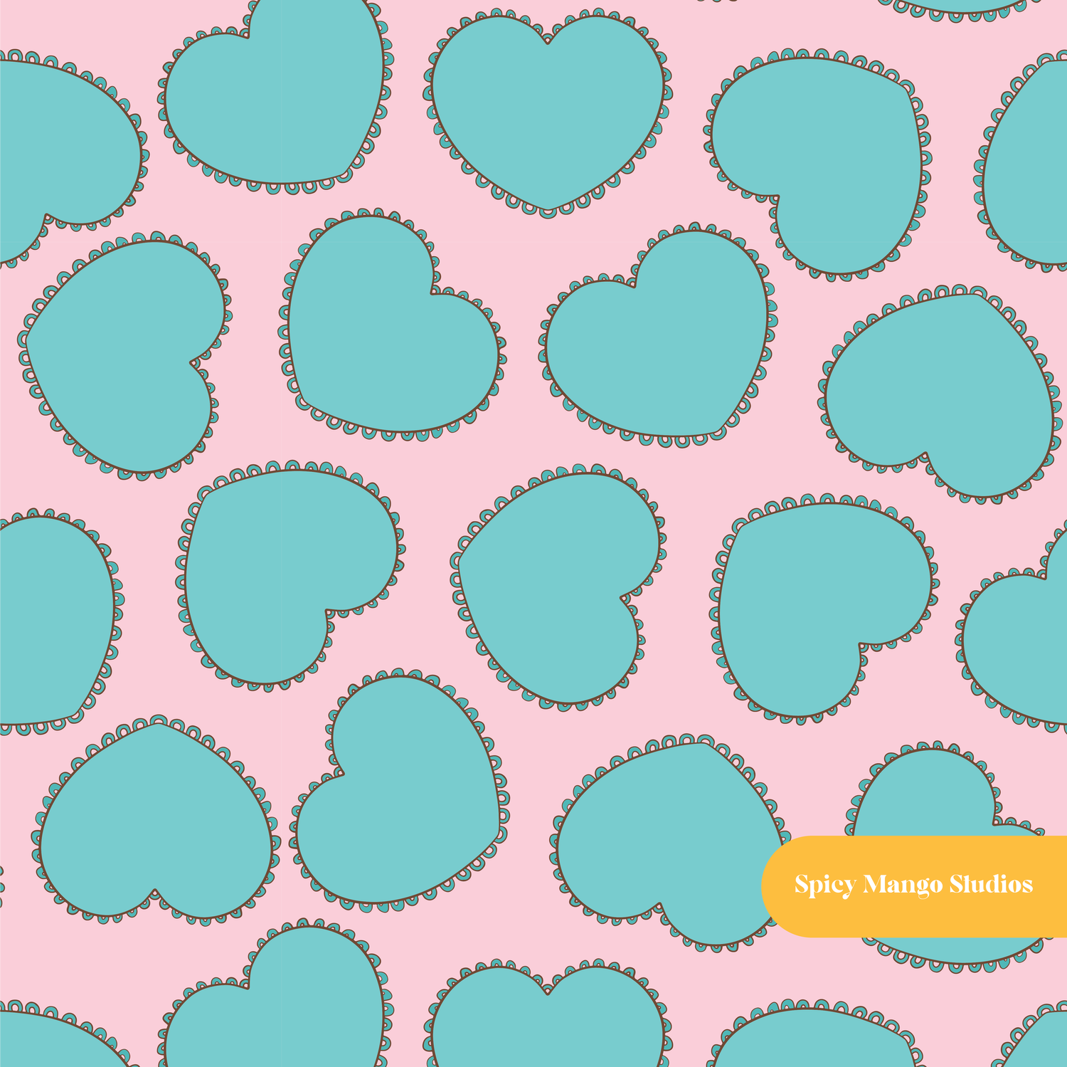 Light Pink Lovely Heart Seamless Pattern