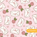 Light Pink Love Notes Valentine's Seamless Pattern