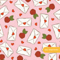 Pink Love Notes Valentine's Seamless Pattern