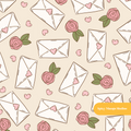 Tan Love Notes Valentine's Seamless Pattern