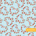 Light Blue Love on the Line Seamless Pattern