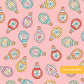 Pink Love Spell Seamless Pattern