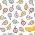 White Love Spell Seamless Pattern