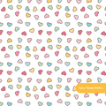 White Micro Hearts Seamless Pattern