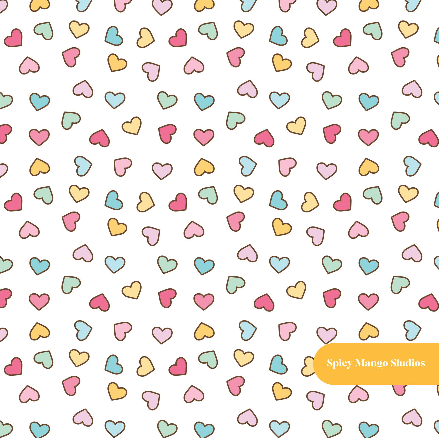 White Micro Hearts Seamless Pattern