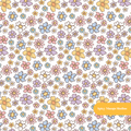 White Mindy Floral Seamless Pattern