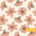 Neutral Mallorca Floral Seamless Pattern
