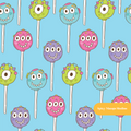 Blue Monster Pops Seamless Pattern – Digital Download