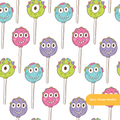 White Monster Pops Seamless Pattern – Digital Download