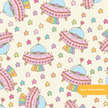 Off White Magic Saucer Seamless Pattern