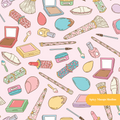 Light Pink Makeup Vibes Seamless Pattern